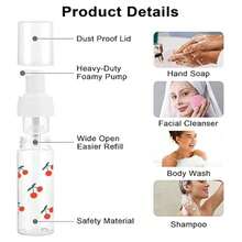1/2 Pcs Reusable Plastic Foaming Soap Dispenser Bottles 5oz/6.76oz Containers For Facial Cleanser, Shampoo, Lotion & Liquid Soap Dispenser, Travel-Friendly, Multi-Size Refillable Bathroom, Kitchen Essentials, Durable Mousse Maker Pump Bottles