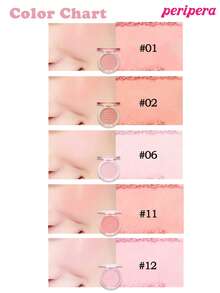 K-Beauty Peripera Solid Color Powder Blush Palette, Matte Powder Blush, Fine Powder Blush, Non-Caking, Long-Lasting, Multi-Purpose Makeup Palette, Nude Makeup, Face Makeup, Korean Makeup, Korean Cosmetics - #23 Yakgwa Brown (mới) - Xem 7