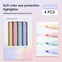 4 支/套透明闪光荧光笔，护眼荧光勾线笔，适合计划员、学生笔记、学校用品、返校礼物 - 彩色 - 查看 17