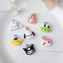 Sanrio 50 Sanrio Creative Cartoon 3D DIY Jewelry Accessories, Suitable For Hand Decoration Of Phone Cases, Keychains, Hanging Accessories, Earrings, And Various Combinations Of Resin DIY Accessories, Essential For Decoration