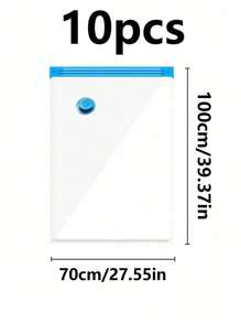 10 Stück klare Vakuum-Kompressions-Aufbewahrungsbeutel - Vakuum-Kleidungs-Reise-Aufbewahrungsbeutel, leichte Reise-Staubschutzbeutel, Kleiderschrank-Aufbewahrungsbeutel, Gepäck-Aufbewahrungsbeutel. Hochwertige Vakuum-Aufbewahrungsbeutel mit Pumpe für Reiseutensilien, Kleidung, Bettwäsche, Decken. Tragbare Vakuum-Kompressionsbeutel, ohne Strom erforderlich. Wohndekoration, Schlafzimmerdekoration