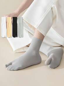 1/2/4 pares de calcetines ligeros hasta el tobillo con separador de dedos para hombre, transpirables y cómodos, para el verano