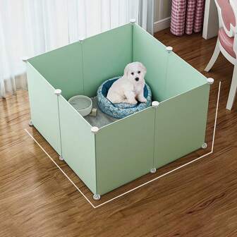 Ruimtebesparende omheining voor huisdieren, afschermplaat voor kattennest binnenshuis, kleine hondenkennel, konijnenkooi, neemt geen vloeroppervlak in beslag