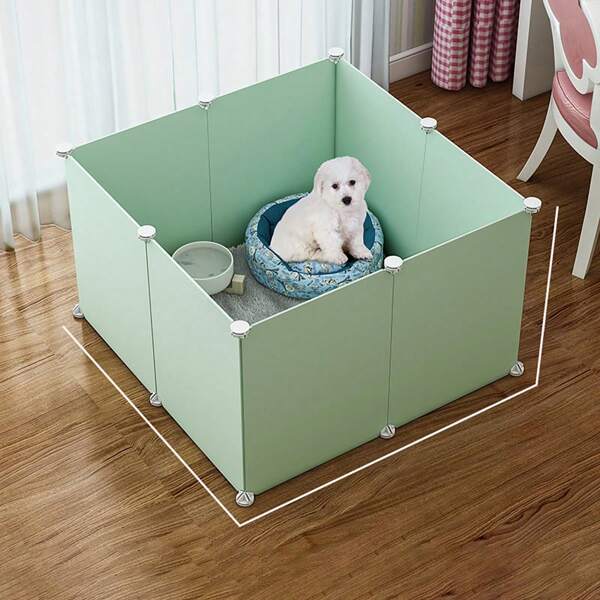 Space-Saving Pet Fence, Indoor Cat Nesting Area Barrier Board, Small Dog Kennel, Rabbit Cage, Does Not Take Up Floor Space