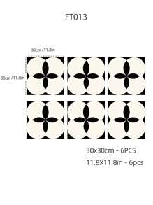 6 PCS Vinyl Floor Tiles, Removable And Waterproof Flooring Tiles For Renters, Stick On Floor Tiles For Bathroom