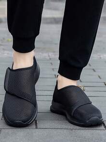 Unisex Diabetic Edema Shoes Women Extra Wide Soft-Sole Adjustable Strap Shoes Men's Footwear Swollen Feet Post-Surgery Recovery