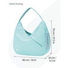 Local Delivery--Ceneda Large Gym Bag For Women Sports Duffel Bag With Hidden Yoga Mat Holder & Shoe Compartment Workout Dance Tote Bag With Wet Pocket Overnight Weekender Bag (Black) - 綠色 - 查看 2