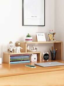 1PCScalable Long And Short Desktop Layered Storage Desk With A Simple Multifunctional Small Storage Rack And An Elevated Shelf - Multicolor - View 4