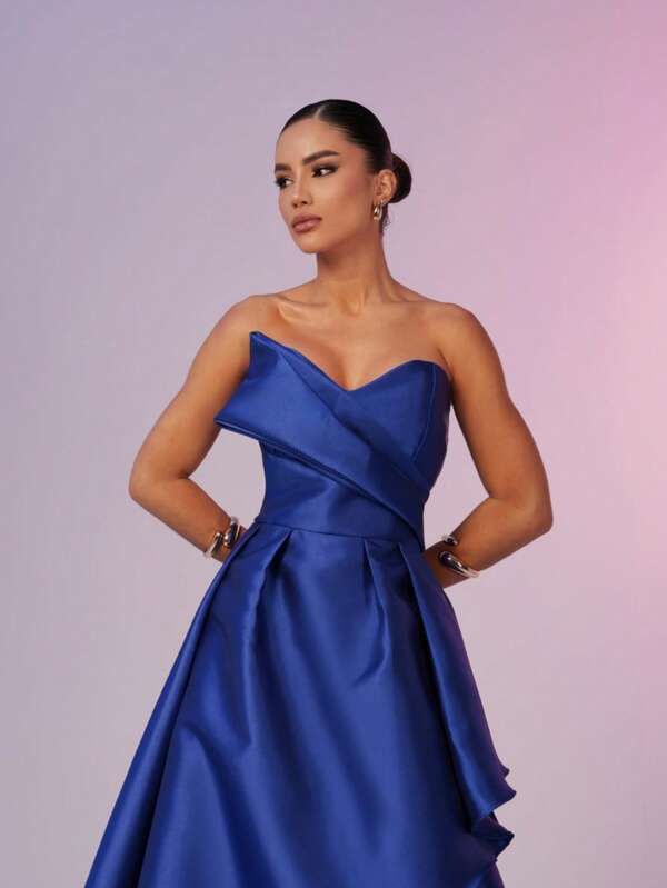 Tomara que caia , vestido de zibeline   Simples    Festa    Vazado / cortado  Zíper  Torcido    Casamento  Formal e Noturno