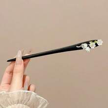 1 pièce Pince à cheveux en bois de style chinois haut de gamme avec fleur tintante et gland, accessoire de cheveux rétro chinois convenant aux robes, à l'usage quotidien, aux séances photo et aux sorties, accessoires de cheveux, épingles à cheveux, rallonge de chignon, fabricant de chignon, pièce de chignon, épingles de coiffure, fournitures scolaires, accessoires de tête - Multicolore - Voir 7