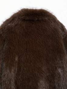 Seelio Women's Faux Fur Oversized Coat, Warm And Cozy European Style, Winter New Arrival - Brown - View 11
