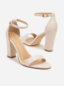 Vices Classic Heeled Sandals For Daily Wear - Beige - View 3