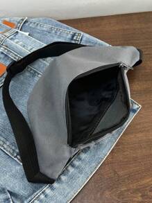 1pc Fashionable Women Waist Bag/Chest Bag With Invisible Zipper, Solid Color & Waterproof Nylon Material For Holding Coins And Small Item Men Zip Front Waist Bag Chest Bag Fanny Pack Crossbody Bag Back To School Vacation Bag Pack Spring School Supplies Purse Side Bags For Men Belts