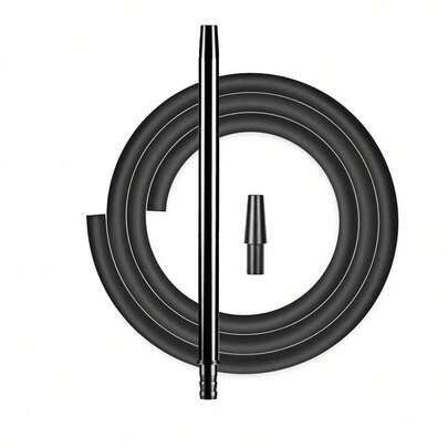 水烟水烟套装，带 1 个软管水烟水烟亚克力花瓶硅胶水烟碗和盖子三角形