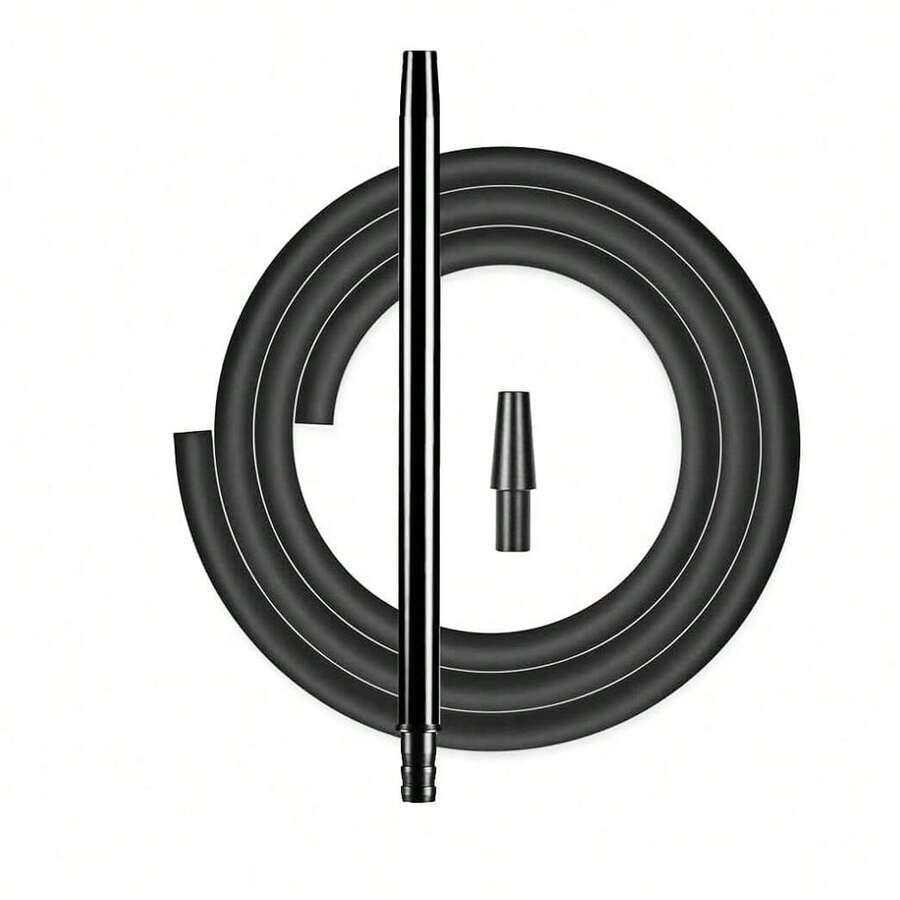 水烟水烟套装，带 1 个软管水烟水烟亚克力花瓶硅胶水烟碗和盖子三角形 - 均碼 - 查看 1