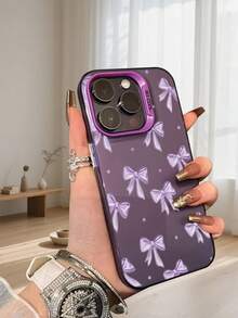 GALLAPLE Purple Bow And Polka Dot Pattern Mobile Phone Case, Korean Sweetness Style Design,For IPhone 16 15 14 13 12 11 8 7 X XS XSMAX Plus Pro ProMax SE4 16e Case - Hồng - Xem 8