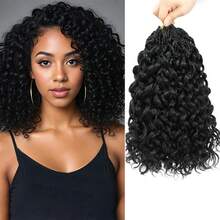 Gogo Curl Crochet Hair 8 Packs Ocean Wave Crochet Hair Pre Looped Deep Twist Goddess Box Braids Curly Water Wave Synthetic Braiding Hair For - Multicolor - View 2