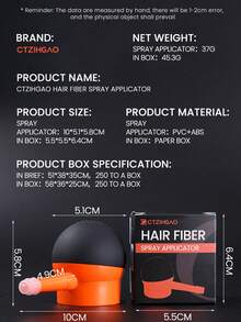 WANMEI Fiber Hair Building Fibers Applicator Pump - Unisex, Instantly Thickens Thinning Or Balding Hair, Naturally Conceals Hair Loss, Unisex Hair Thickening Fibers Applicator