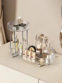 Acrylic Cosmetic Organizer Box With Rotating Pen Holder, Desk Makeup Storage With Large Capacity For Brushes, Lipsticks, And Eyeshadows Makeup Brush Holder ,Jewellery Box,Pouch,Makeup Brush Holder,Brush Holder,Perfume Organiser,Pouch Bag,Gifts For Women,Christmas Gifts,Gift Ideas For Women