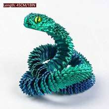2024 New 3D Printed Snake Model - Long Version,Full Articulation,Animal Toy,Home Decor,Birthday/Easter/Halloween/Christmas Gift (Eye Color Random)3d Printed,Christmas,Halloween,Christmas,3d Printed,Snake,3d Printed,3d Printed Animals,Easter
