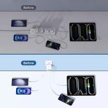 2A2C USB C 插头快速充电，40W 4 端口多 USB 充电器插头美国双端口 PD 电源适配器 +QC 壁式插头多端口电源 Type C 充电插头适用于多人充电、多设备充电、家庭充电需求和办公桌手机充电器多端口快速充电 - 美規A型插(110-127V) - 查看 8