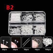 透明耳环，塑料耳环，简单隐形耳环，用于耳部感染，新款耳洞