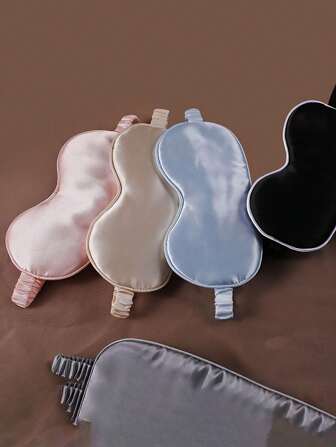 1pc חמוד סימולציה משי עיניים מסכת שינה חסימת אור זכר ונקבה תלמידים ילדים שינה קרח משי חפץ עיניים מסכת