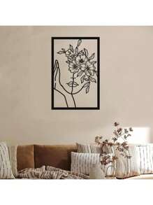 1pc 30*45cm Abstract Woman Line Pattern Metal Decorative Wall Art Hanging, Personalized Art Wall Decor, Suitable For Home, Living Room, Dining Room, Bedroom, Bathroom, Valentine's Day Gift