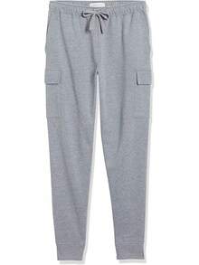 Essentials Men's Cargo Fleece Jogger Sweatpant - Light Grey - View 6