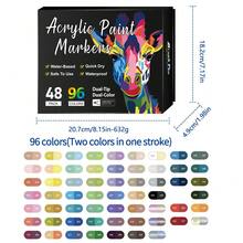 1 支双头双色酒精基马克笔，适用于玻璃绘画，适合艺术学生，可混合，防污，可水洗，返校礼物