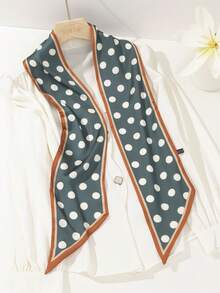 1 件女士波尔卡圆点 Twily 围巾丝带围巾包装带发带颈巾可用作手提包头巾、发带、头带非常适合装扮您的情人节