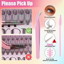 Hot-Selling 280 Clusters D-Curve Single Cluster False Eyelashes Natural Dense Segmented Grafting Cluster Eyelashes False Eyelashes Halloween Lash Clusters Lash Clusters Kit - DIY-sET-456 - View 5
