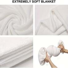 Japanese Samurai Spirit Soft Flannel Throw Blanket - Versatile All-Season Comfort, Reversible Cartoon Print, Easy-Care Polyester, Perfect For Bed, Sofa, Camping & Travel - 31"X47", 50"X59", 59"X78" Sizes Available