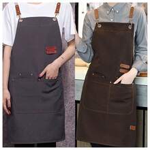 新款工作围裙 日式工作围裙 适用于办公室、咖啡厅、餐厅、厨房 防水防油 男女皆宜 - 彩色 - 查看 22
