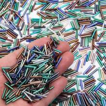 10g/pachet 120 buc mărgele tubulare din sticlă placate cu argint de 12 mm, pentru confecționarea bijuteriilor în stil boem, brățări și coliere