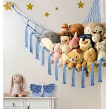 Organizador de animales lindos, soporte de peluche para decoración del hogar en dormitorio y sala de estar, red de esquina, muñeco de peluche en forma de triángulo para almacenamiento, hamaca, hamaca para almacenamiento de animales de peluche, hamaca grande para muñecas, red decorativa para habitación de animales de peluche