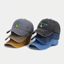 Vintage Washed Cap With "SLEEP MODE" And Moon Design | Chill Streetwear Hat For Lazy Days & Sunny Afternoons