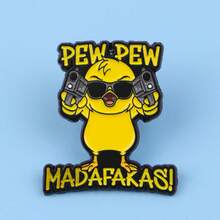 1pc Duck Brooch, Enamel Lapel Pin - Cute Badge For Backpacks And Clothing Backpack For School Office Accessories Shirts Jacket Jewelry Christmas Halloween Autumn-Winter Accessories,Suitable For Teens, Youth,Men,Casual, Outdoor, Athletic, Vacation, Graduation Gifts, Birthday, Daily Wear Clothes Pin Funny Teacher Gifts - Black - View 2