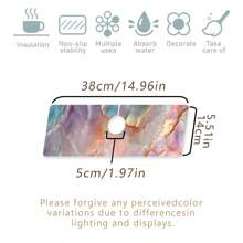 Faucet Mat, Mother-Of-Pearl & Ocean Design Faucet Splash Guard, Adds Texture To Space, Bathroom Faucet Anti-Splash Mat, Anti-Moisture Anti-Slip Faucet Mat, Kitchen Countertop Accessory, Kitchen & Dining Table Accessory, Sink Drainage Mat, Anti-Moisture Absorbent Mat, Absorbent Drainage Mat For Dishes, Multi-Function Absorbent Anti-Slip Mat