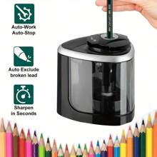 Electric Pencil Sharpener Desktop Automatic Suitable To Pencils (6-8mm) For Students School Office Stationery School Supplies, Back To School