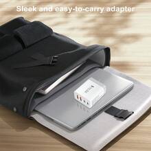2A2C USB C 插头快速充电，40W 4 端口多 USB 充电器插头美国双端口 PD 电源适配器 +QC 壁式插头多端口电源 Type C 充电插头适用于多人充电、多设备充电、家庭充电需求和办公桌手机充电器多端口快速充电 - 美規A型插(110-127V) - 查看 9