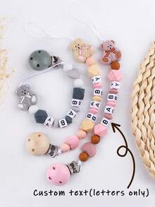 1pc Anti-Lost DIY Chain, Anti-Lost Travel-Specific DIY Chain Toy, Anti-Lost DIY Chain Clip, Random Color Delivery Anti-Lost DIY Chain Clip, Silicone Bead Wooden Ring Anti-Lost DIY Chain Clip, Durable Anti-Lost DIY Chain Clip - Friend Gift/Comfort Gift/Wooden Chain Gift/Holiday Gift/Birthday Gift/New Year Gift, Baby's First Tooth Party, Customized Anti-Lost DIY Chain Clip,Art Activities For Children,Elegant Living,Artful Living