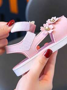 Sandalias de playa de moda para niñas, zapatos para exteriores con estilo de princesa antideslizantes para niños pequeños/bebés