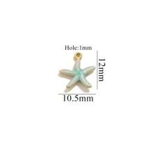 20pcs Stainless Steel Fashion Colorful Cake Seahorse Star Crab Small Pendant Tail Chain Pendant DIY Necklace Bracelet Jewelry Accessories Making