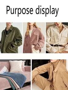 1pc 50cm X 150cm / 19.69" X 59.06" Corduroy Fabric, Suitable For Sewing Jacket, Skirt, Pillowcase, Bedsheet, Clothing Lining, Home Textile DIY - Multicolor - View 3