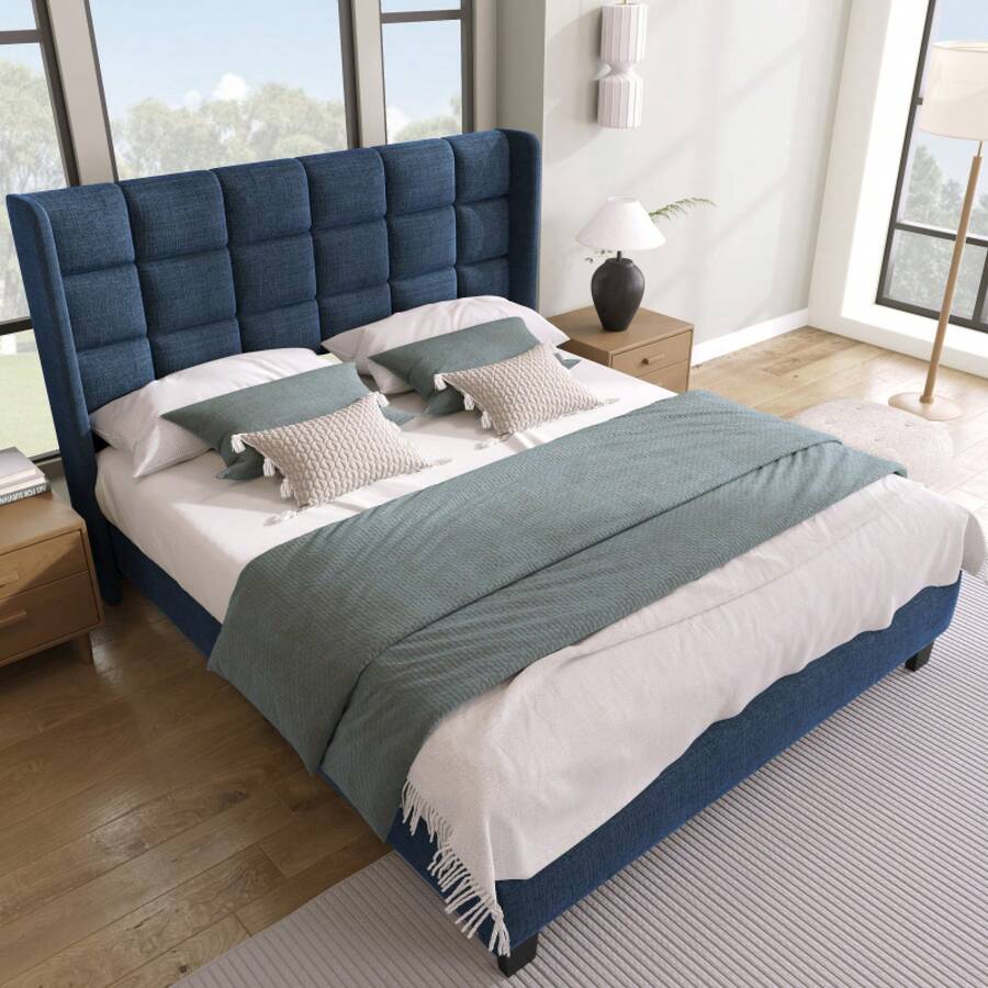 Mattresses - Blue + Linen + 140cm*200cm - View 1