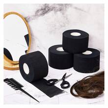 1000 piezas, 10 rollos de tiras desechables negras para el cuello del barbero, tiras desechables elásticas de papel para el cuello del barbero para corte de cabello, peluquería y accesorios de barbería - Multicolor - Ver 3