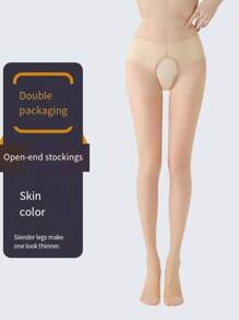 1 pièce Collant fin, antidérapant et sexy noir à la mode pour femmes, peut être porté séparément ou comme collant en été