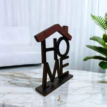 1 Stück modischer hölzerner Buchstabe "HOME" Dekoration - geeignet für Innen- und Außenbereich, ideales Geschenk für Zuhause und Büro, funktionale Wohnzimmer Akzente, perfekt für Heimdekoration, ideal für Valentinstag, Erntedankfest und tägliche Heimdekoration