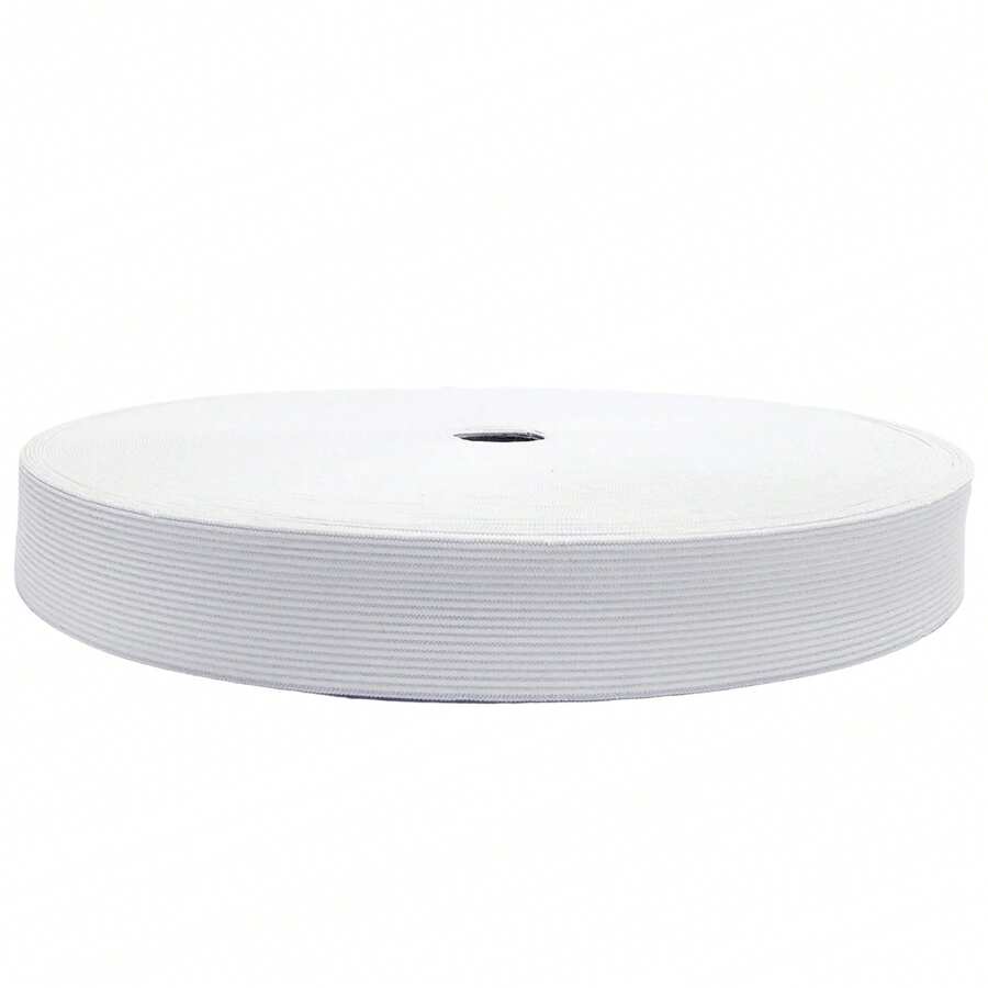 Elástico de Costura 20 ligas / 32 mm Suave y Resistente – Ideal para Ropa Hecha a Mano, Manualidades, Cinturas, Puños y Lencería | Material de Alta Calidad con Excelente Elasticidad y Recuperación | Disponible en Diversos Anchos y Colores | Fácil de Coser y Cortar | Perfecto para Proyectos de DIY y Moda Personalizada | Apto para Uso Profesional o Doméstico | Elige por Metro o en Rollo Completo | Accesorio Imprescindible para tus Creaciones de Costura - Blanco - Ver 1